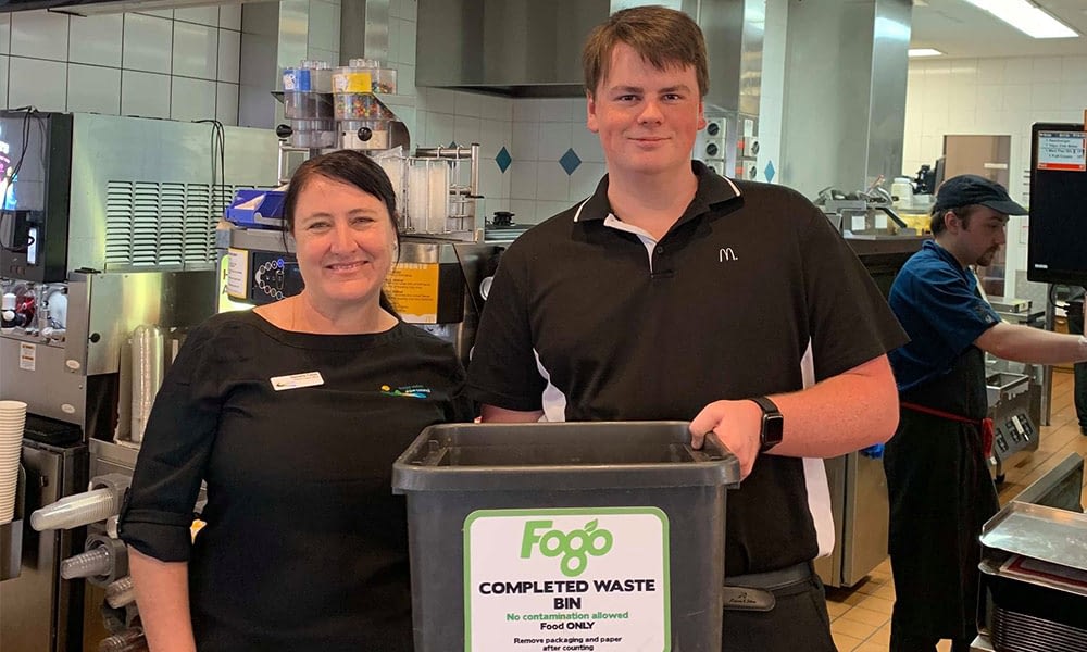 McDonald’s in Merimbula implements a FOGO bin with help from Bega Valley Shire Council