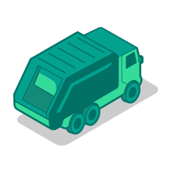 Waste Collection Truck Icon