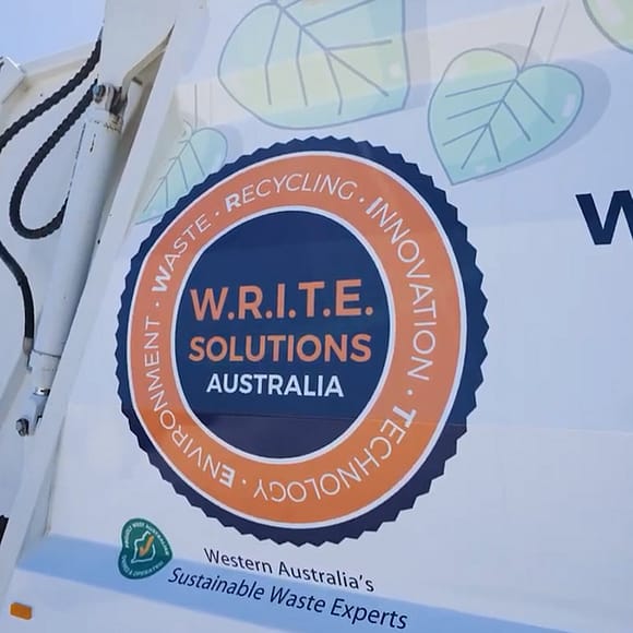 WRITE Solutions Australia Truck with the waste material.